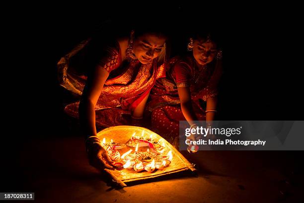 light up at diwali - india diwali lights stockfoto's en -beelden