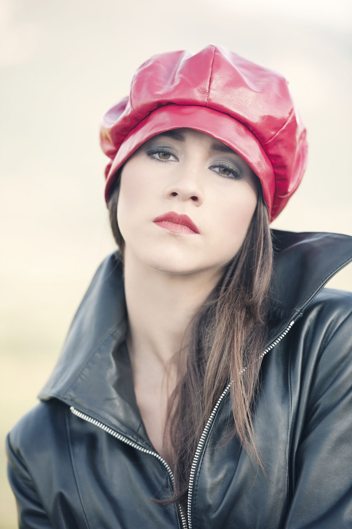 Attractive Young Woman in Leather Attractive Young Woman in Leather