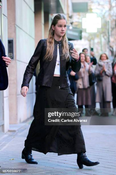 Irene Urdangarin y Borbón celebrates the Princess Elena's 60th Birthday at the Pabu restaurant on December 20, 2023 in Madrid, Spain.