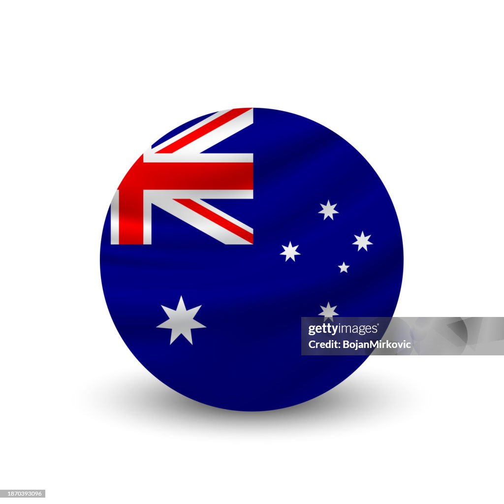 Australia circle flag. Vector