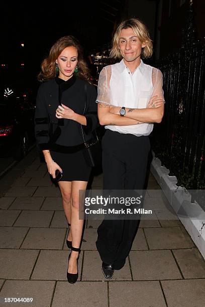 Camilla Al Fayed and Kyle De'volle attending the Harper's Bazaar Women of the Year Awards on November 5, 2013 in London, England.