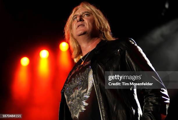 Joe Elliott of Def Leppard performs at Sleep Train Amphitheatre on September 3, 2009 in Wheatland, California.