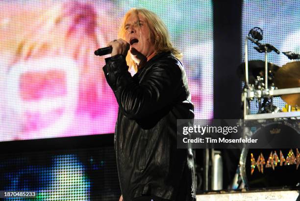 Joe Elliott of Def Leppard performs at Sleep Train Amphitheatre on September 3, 2009 in Wheatland, California.