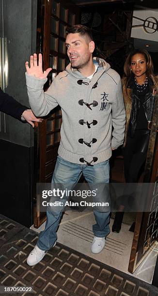 Shane Lynch sighting at The Ivy on November 5, 2013 in London, England.