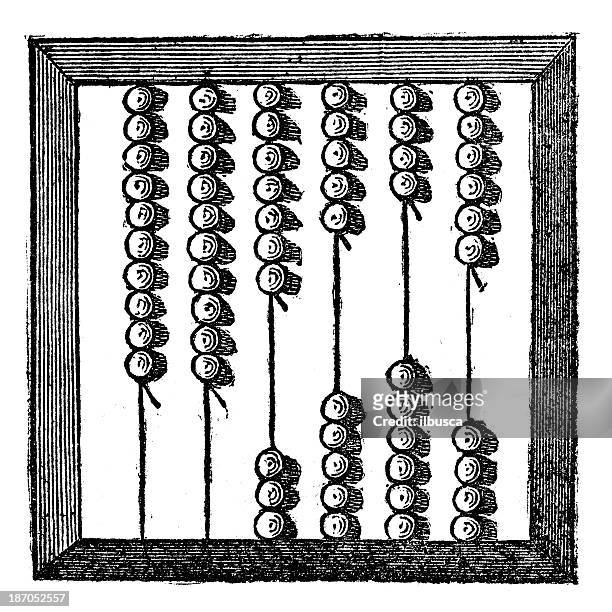 ilustraciones, imágenes clip art, dibujos animados e iconos de stock de anticuario ilustración de ábaco - abacus
