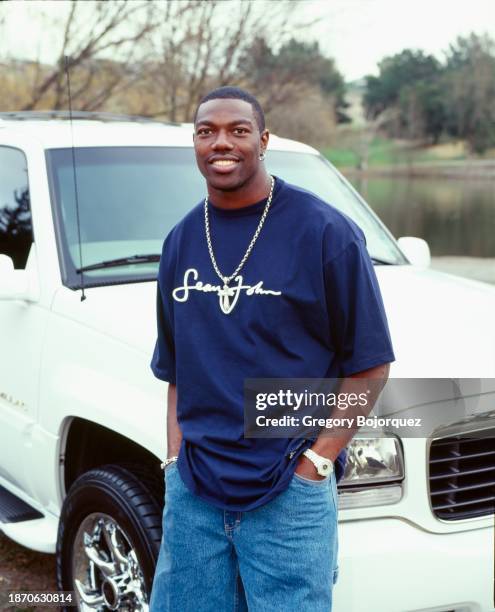 Wide receiver Terrell Owens in March, 2000 in Milpitas, California.