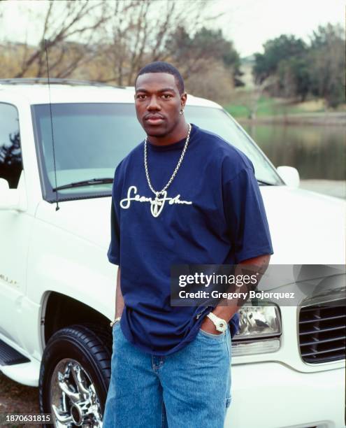 Wide receiver Terrell Owens in March, 2000 in Milpitas, California.