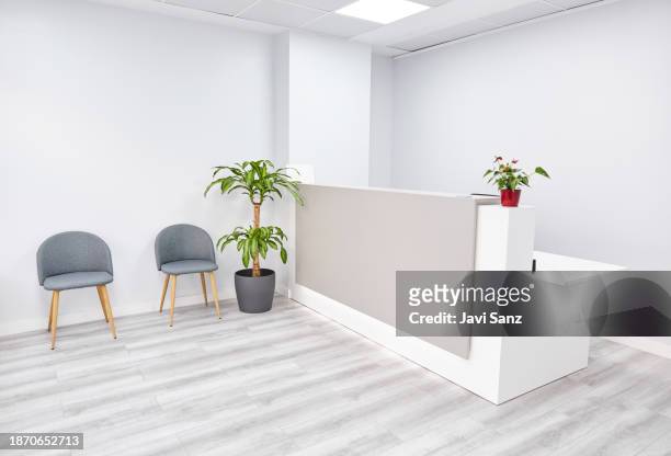 interior of waiting room in clinic - empty waiting room stock pictures, royalty-free photos & images