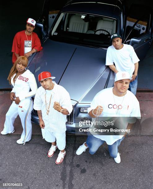 Rappers Prospect, Remy Ma, Tony Sunshine, Fat Joe and Triple Seis of the hip-hop group the Terror Squad in 2005 in Alpine, New Jersey.