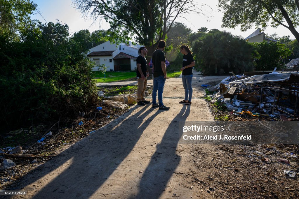 Kibbutz Be'eri Resident Visits Kibbutz For First Time Since Oct. 7 Attack
