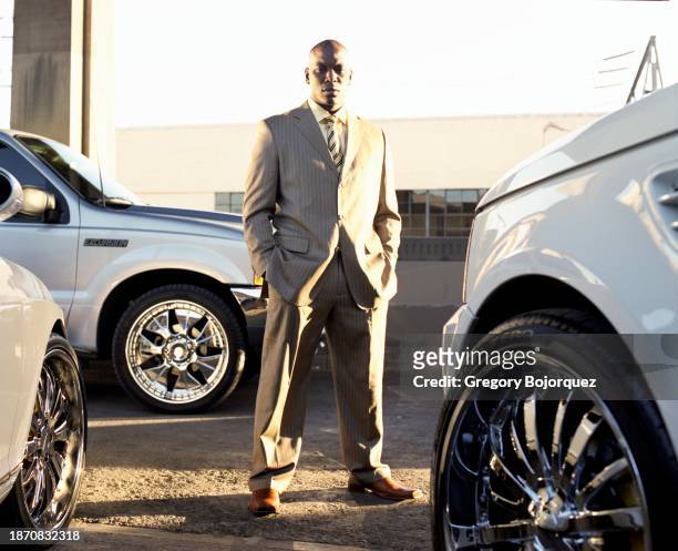 American actor and singer Tyrese in 2006 in Downtown Los Angeles, California.