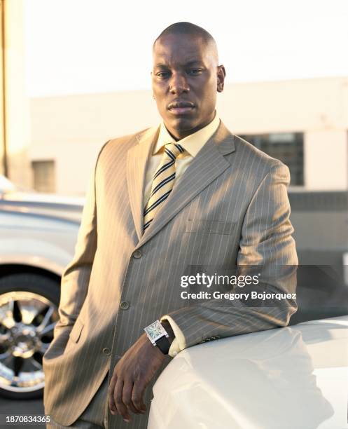 American actor and singer Tyrese in 2006 in Downtown Los Angeles, California.