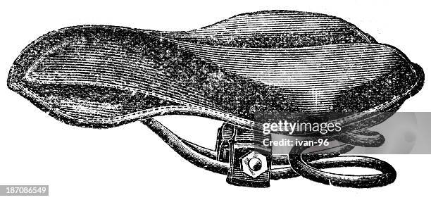 bicycle seat - coiled spring stock illustrations