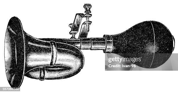 stockillustraties, clipart, cartoons en iconen met air horn - car horn