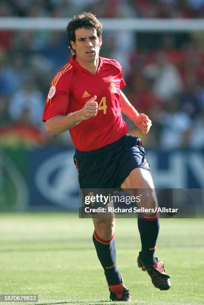 June 16: David Albelda of Spain running during the UEFA Euro 2004 match between Greece and Spain at Bessa Stadium on June 16, 2004 in Porto, Portugal.