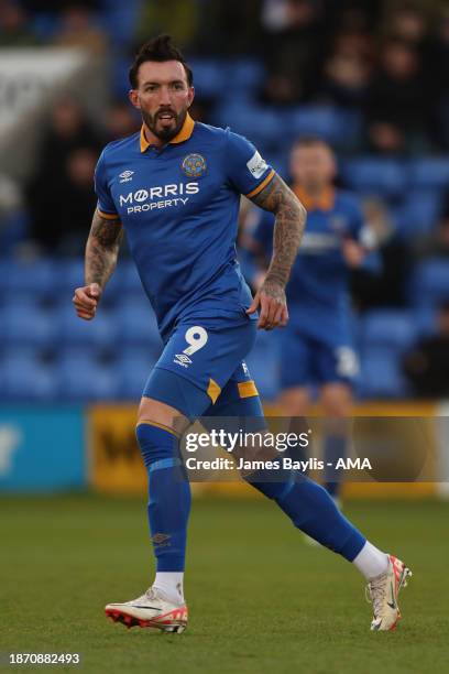 Ryan Bowman of Shrewsbury Town during the Sky Bet League One match between Shrewsbury Town and Peterborough United at Montgomery Waters Meadow on...