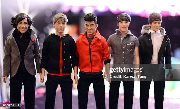 The One Direction Dolls, predicted to be one of the the top 50 toys that will dominate Christmas this year, are unveiled today at the Dream Toys Fair...