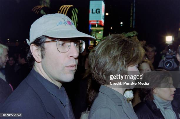 Robert Levine and Mary Tyler Moore attend the opening "I'm Still Here ... Damn It!" at the Booth Theatre in New York City on November 5, 1998.
