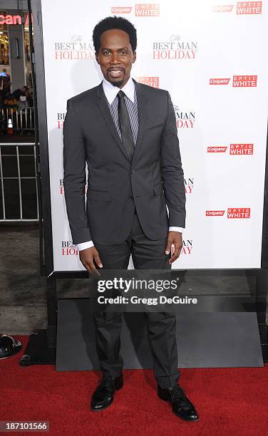 Actor Harold Perrineau arrives at the Los Angeles premiere of "The Best Man Holiday" at TCL Chinese Theatre on November 5, 2013 in Hollywood,...