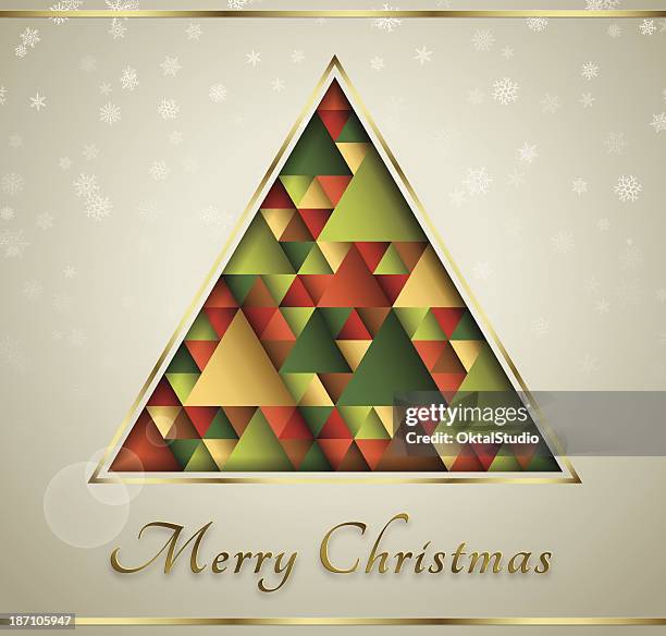 merry christmas - sun flare trees stock illustrations