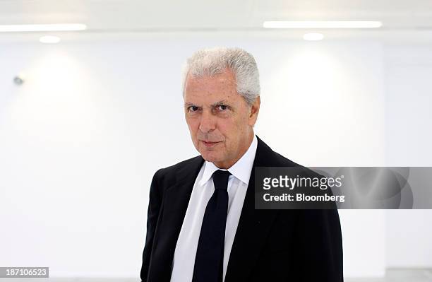 Marco Tronchetti Provera, chairman of Pirelli SpA, poses for a photograph following a news conference in London, U.K. On Wednesday, Nov. 6, 2013....