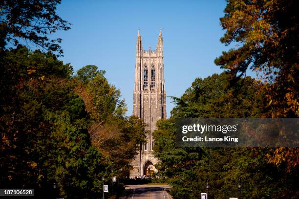 General view of the Duke University Chapel on campus of Duke University on October 26, 2013 in Durham, North Carolina.