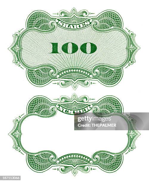 one hundred shares - number 100 stock illustrations