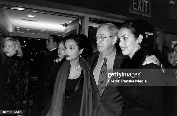 Shakira Caine, Michael Caine, and Natasha Caine attend the local premiere of "Little Voice" at the Paris Theater in New York City on November 23,...