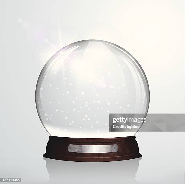 weihnachts-schneekugel - empty snow globe stock-grafiken, -clipart, -cartoons und -symbole
