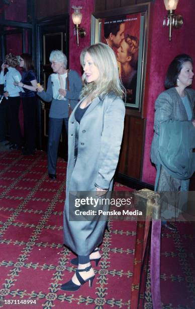 Beverly D'Angelo attends the local premiere of "Shakespeare in Love" at the Ziegfeld Theatre in New York City on December 3, 1998.