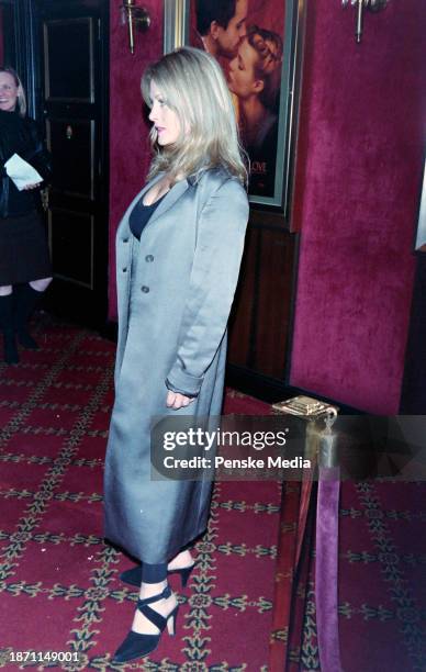 Beverly D'Angelo attends the local premiere of "Shakespeare in Love" at the Ziegfeld Theatre in New York City on December 3, 1998.