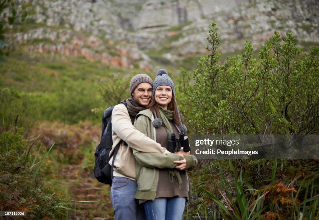 Appreciating the scenic view with a loved one