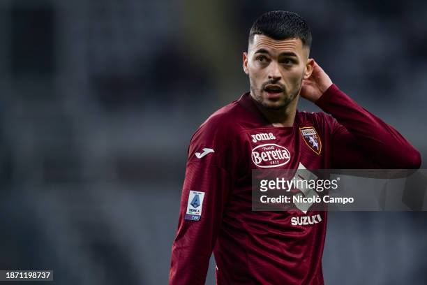 Nemanja Radonjic of Torino FC looks on during the Serie A football match between Torino FC and Udinese Calcio. The match ended 1-1 tie.