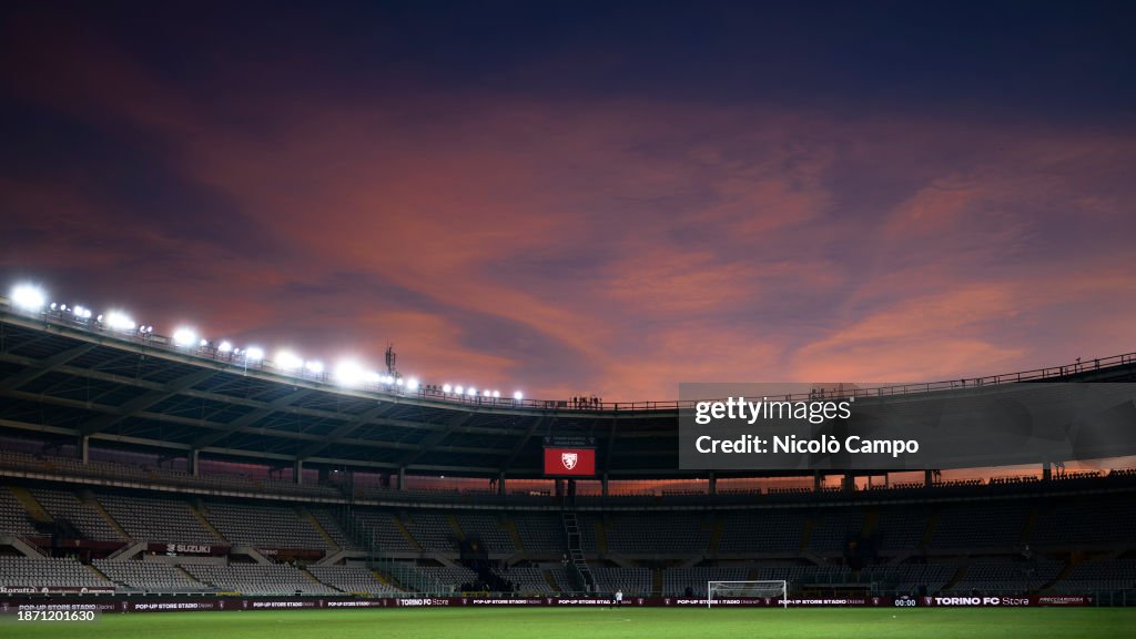 A general view of stadio Olimpico Grande Torino is seen at...