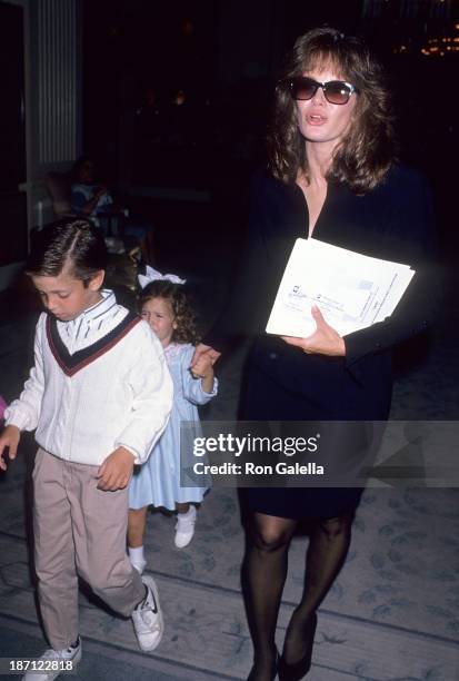 Actress Jaclyn Smith, daughter Spencer Richmond and son Gaston Richmond attend the Inner Circle for Los Angeles Childrens Museum's Sixth Annual...