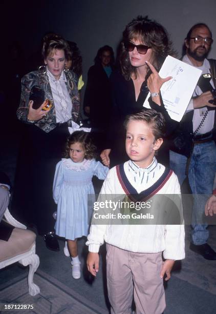 Actress Jaclyn Smith, daughter Spencer Richmond and son Gaston Richmond attend the Inner Circle for Los Angeles Childrens Museum's Sixth Annual...