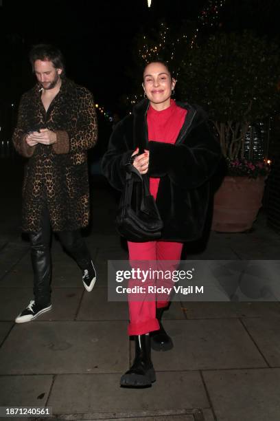 Noomi Rapace seen attending party at Broadwick Soho on December 20, 2023 in London, England.