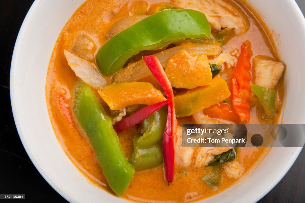 Close up of bowl of curry