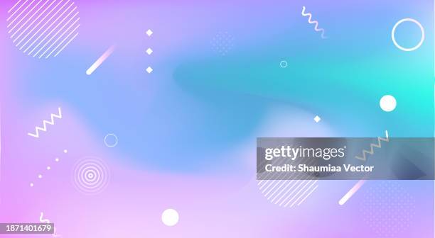 blurred colourful gradient abstract background design with geometric shape element design - spring pattern background stock illustrations
