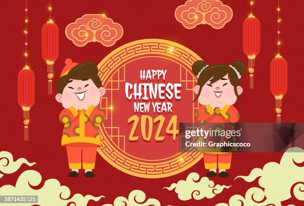 chinese new year is traditionally celebrated banner with zodiac dragon - cosplay stock illustrations