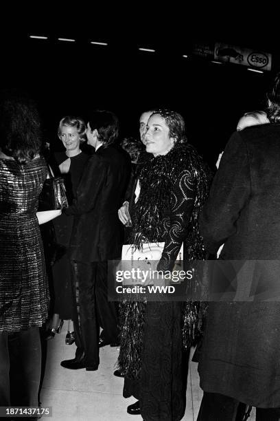 Guests attend the premiere of the Alvin Ailey dance group, hosted by ex-ambassador Sargent Shriver and his wife Eunice at the Palais des Sports on...