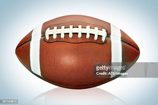 football on reflection - football stock pictures, royalty-free photos & images
