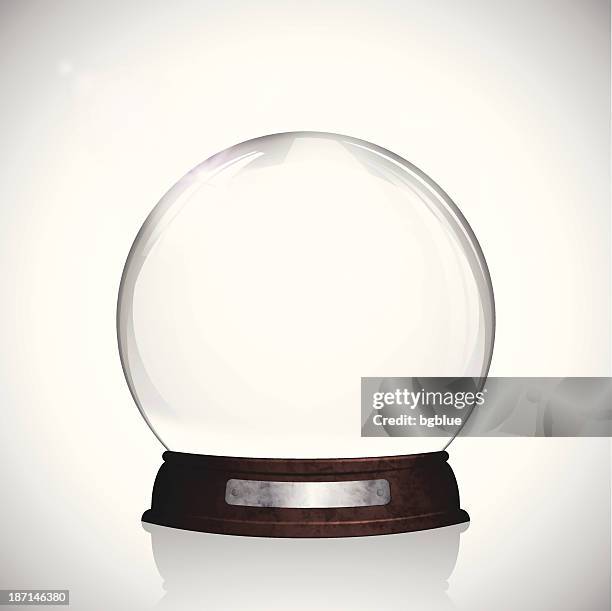 christmas snow globe - glass sphere stock illustrations