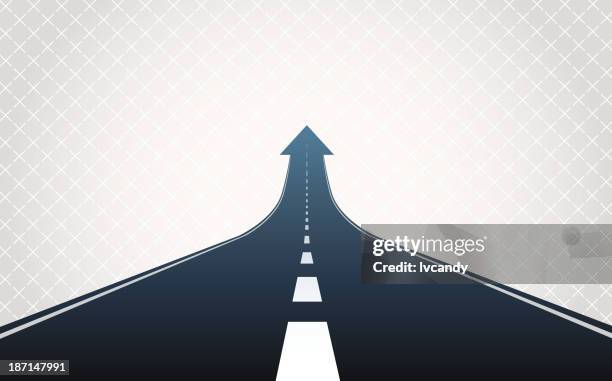 arrow road - footpath stock illustrations