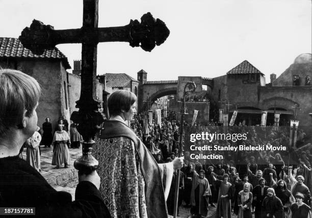 Actress Liv Ullmann in a scene from the film 'Pope Joan', 1972.