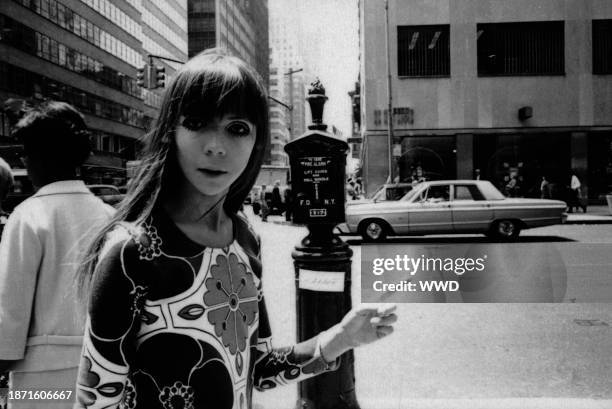 Penelope Tree on the corner of E.57th Street and Madison Avenue in Manhattan.
