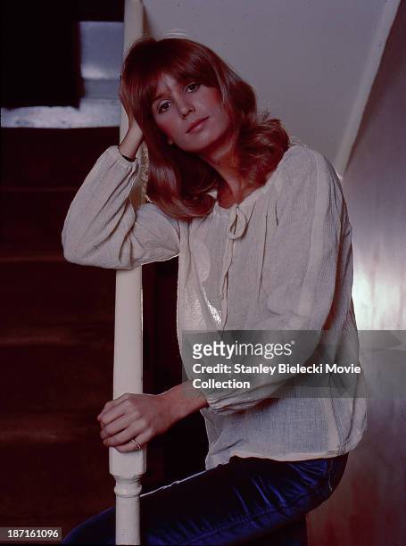 Promotional shot of actress Jill Townsend, as she appears in the film 'Sitting Target', 1972.
