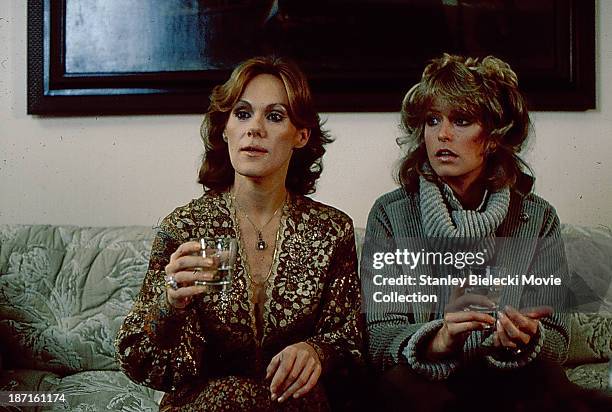 Actors Farrah Fawcett and Tammy Grimes in a scene from the movie 'Somebody Killed Her Husband', 1978.