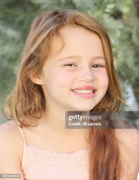 Maggie Elizabeth Jones is seen on location for 'The Girl In The Lake' on November 6, 2013 in Malibu, California.