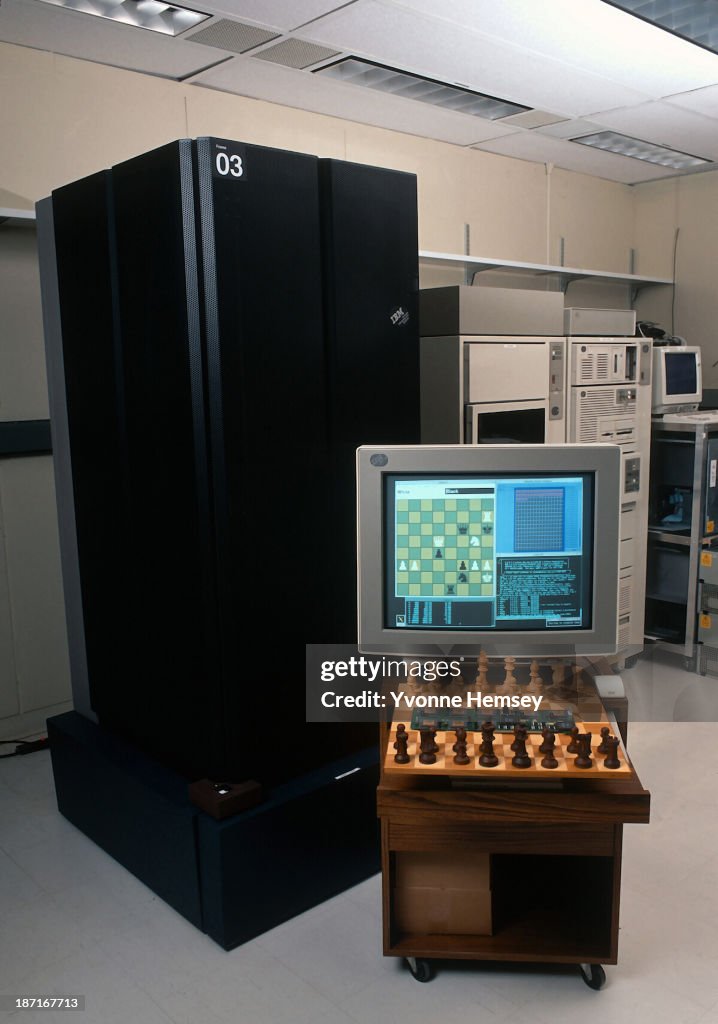 IBM's supercomputer 'Deep Blue' is photographed February 16, 1996 at ...